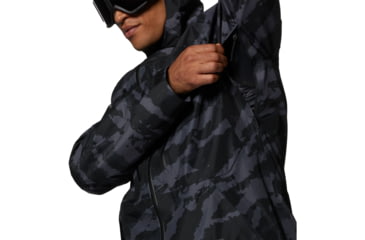 Image of Mountain Hardwear Boundary Ridge Gore Tex Jacket - Mens, Black Brushstro, Large, 1942811090-Black Bru