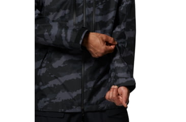 Image of Mountain Hardwear Boundary Ridge Gore Tex Jacket - Mens, Black Brushstro, Large, 1942811090-Black Bru