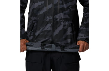 Image of Mountain Hardwear Boundary Ridge Gore Tex Jacket - Mens, Black Brushstro, Large, 1942811090-Black Bru
