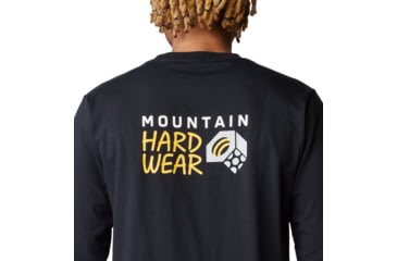 Image of Mountain Hardwear Box Logo Long Sleeve Shirt - Men's, Black, XS, 2142581-010-XS