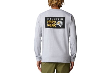 Image of Mountain Hardwear Box Logo Long Sleeve Shirt - Men's, Hardwear Grey Heather, XL, 2142581-057-XL