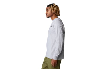 Image of Mountain Hardwear Box Logo Long Sleeve Shirt - Men's, Hardwear Grey Heather, XL, 2142581-057-XL
