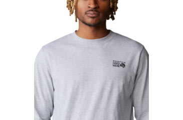 Image of Mountain Hardwear Box Logo Long Sleeve Shirt - Men's, Hardwear Grey Heather, XL, 2142581-057-XL