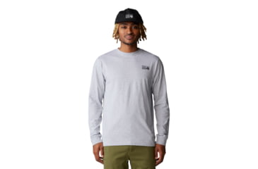 Image of Mountain Hardwear Box Logo Long Sleeve Shirt - Men's, Hardwear Grey Heather, XL, 2142581-057-XL