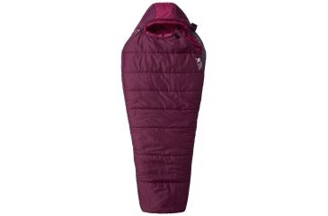 Image of Mountain Hardwear Bozeman Torch 0 Womens Sleeping Bag (Synthetic) -Dark Raspberry-Long-Left