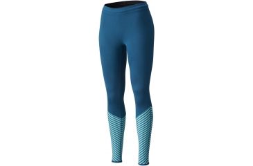 Image of Mountain Hardwear Butterlicious Stripe Tight - Women's-Dark River-Short Inseam-Large