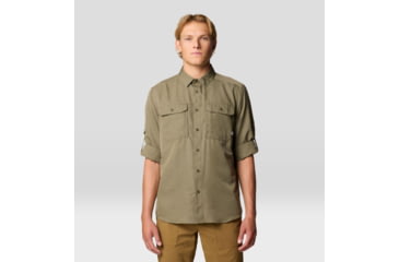 Image of Mountain Hardwear Canyon Extended Long Sleeve Shirt - Mens, Stone Green, S, 190423047321