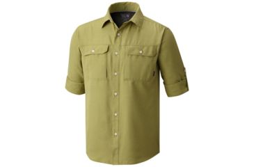 Image of Mountain Hardwear Canyon Long Sleeve Shirt - Men's, Fatigue Green, L 1648751303-L