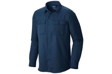 Image of Mountain Hardwear Canyon Long Sleeve Shirt - Men's, Hardwear Navy, XXL 1648751425-XXL