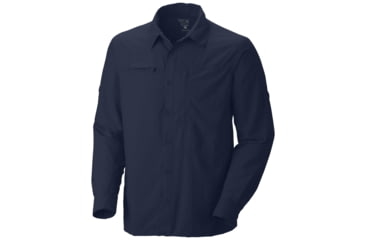Image of Mountain Hardwear Canyon Long Sleeve Shirt - Men's-Collegiate Navy-Large