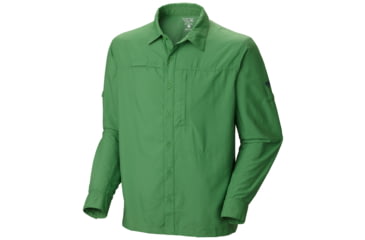 Image of Mountain Hardwear Canyon Long Sleeve Shirt - Men's-Zen Green-Small