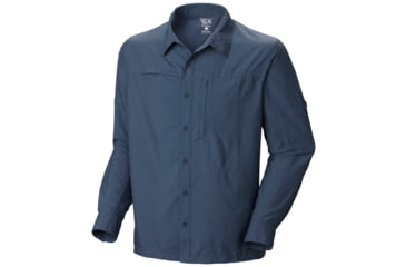 Image of Mountain Hardwear Canyon Long Sleeve Shirt - Men's-Zinc-Small