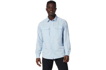 Image of Mountain Hardwear Canyon Long Sleeve Shirt - Mens, Blue Chambray, Extra Large, 1648751453-XL