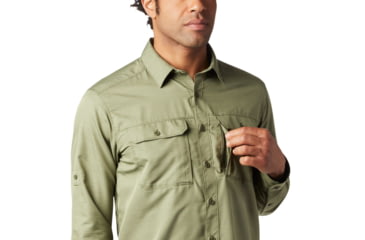 Image of Mountain Hardwear Canyon Long Sleeve Shirt - Men's, Dark Army, Extra Large, OM7043304-XL
