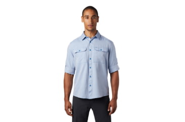 Image of Mountain Hardwear Canyon Long Sleeve Shirt - Men's, Deep Lake, Medium, OM7043451-M