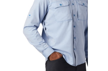 Image of Mountain Hardwear Canyon Long Sleeve Shirt - Men's, Deep Lake, Medium, OM7043451-M