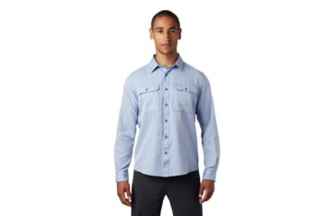 Image of Mountain Hardwear Canyon Long Sleeve Shirt - Men's, Deep Lake, Medium, OM7043451-M