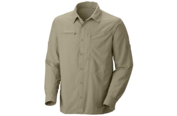 Image of Mountain Hardwear Canyon Long Sleeve Shirt - Mens-Khaki-Medium