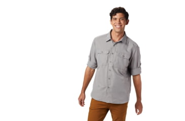 Image of Mountain Hardwear Canyon Long Sleeve Shirt - Men's, Manta Grey, 2XL, OM7043073-XXL
