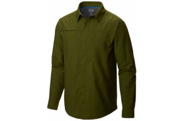 Image of Mountain Hardwear Canyon Long Sleeve Shirt - Mens-Utility Green-Large