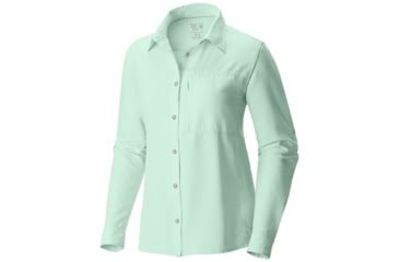 Image of Mountain Hardwear Canyon Long Sleeve Shirt - Women's-Sea Ice-Medium