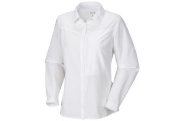 Image of Mountain Hardwear Canyon Long Sleeve Shirt - Womens-White-Large (Clearance)