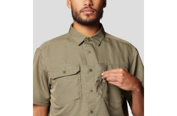 Image of Mountain Hardwear Canyon Short Sleeve - Men's, Stone Green, M, 2110231-397-M