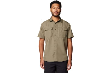 Image of Mountain Hardwear Canyon Short Sleeve - Men's, Stone Green, M, 2110231-397-M