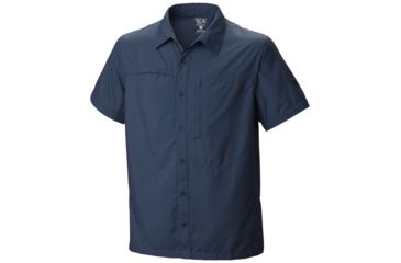 Image of Mountain Hardwear Canyon Short Sleeve Shirt - Men's-Zinc-Small
