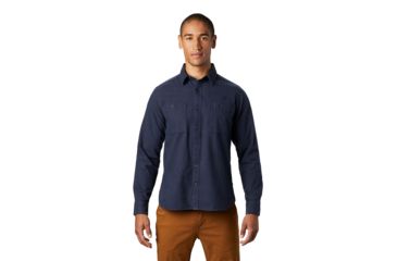 Image of Mountain Hardwear Catalyst Edge Long Sleeve Shirt - Mens, Dark Zinc, Large, 1851101406-L