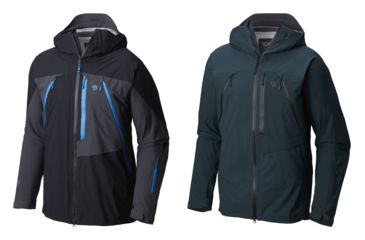 Image of Mountain Hardwear CloudSeeker Ski Shell Jacket - Men's, Black, Blue Spruce