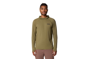 Image of Mountain Hardwear Crater Lake Long Sleeve Hoody - Men's, Combat Green, XL, 1982411-353-XL