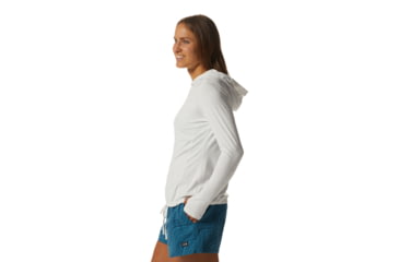 Image of Mountain Hardwear Crater Lake Long Sleeve Hoody - Women's, Fogbank, S, 1829681-102-S