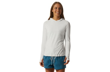 Image of Mountain Hardwear Crater Lake Long Sleeve Hoody - Women's, Fogbank, S, 1829681-102-S