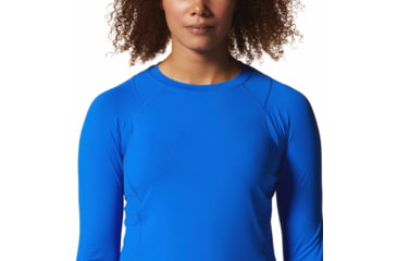 Image of Mountain Hardwear Crater Lake Long Sleeve Top - Womens, Bright Island Blue, Small, 1982721409-B-S