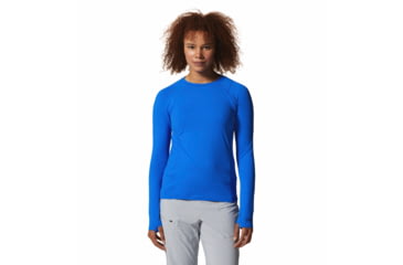 Image of Mountain Hardwear Crater Lake Long Sleeve Top - Womens, Bright Island Blue, Small, 1982721409-B-S