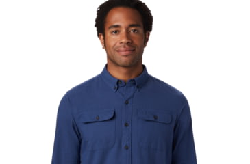 Image of Mountain Hardwear Crystal Valley Long Sleeve Shirt - Mens, Better Blue, Small, 1879061452-S