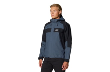 Image of Mountain Hardwear Dry Times Hooded Jacket - Mens, Moon Blue/Black, XL, 190423025039
