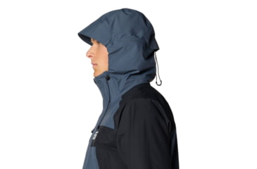 Image of Mountain Hardwear Dry Times Hooded Jacket - Mens, Moon Blue/Black, XL, 190423025039