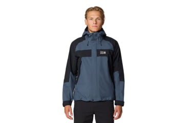 Image of Mountain Hardwear Dry Times Hooded Jacket - Mens, Moon Blue/Black, XL, 190423025039
