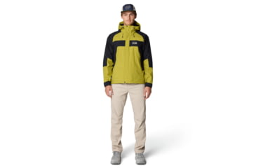 Image of Mountain Hardwear Dry Times Hooded Jacket - Mens, Moon Moss/Black, XL, 190423024889