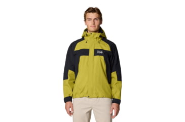 Image of Mountain Hardwear Dry Times Hooded Jacket - Mens, Moon Moss/Black, XL, 190423024889