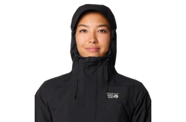 Image of Mountain Hardwear Dry Times Hooded Jacket - Women's, Black, L, 2109741-010-L