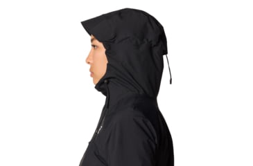 Image of Mountain Hardwear Dry Times Hooded Jacket - Women's, Black, L, 2109741-010-L