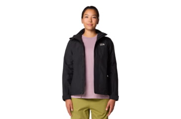 Image of Mountain Hardwear Dry Times Hooded Jacket - Women's, Black, L, 2109741-010-L