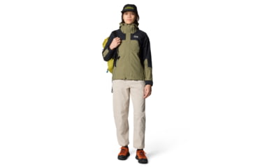 Image of Mountain Hardwear Dry Times Hooded Jacket - Women's, Mission Olive, Black, S, 2109741-335-S