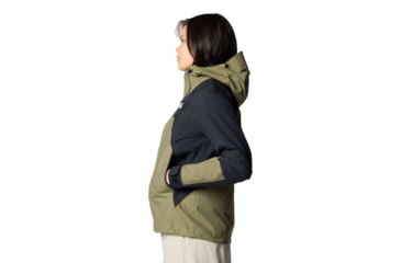 Image of Mountain Hardwear Dry Times Hooded Jacket - Women's, Mission Olive, Black, S, 2109741-335-S