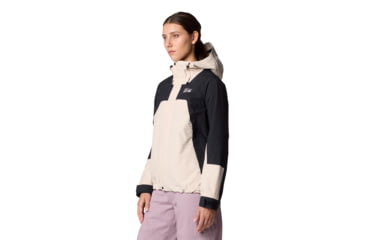 Image of Mountain Hardwear Dry Times Hooded Jacket - Women's, Talc, Black, XL, 2109741-170-XL