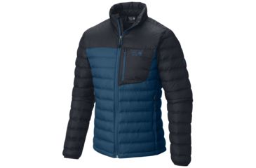 Image of Mountain Hardwear Dynotherm Down Jacket - Mens-Phoenix Blue/Hardwear Navy-Small