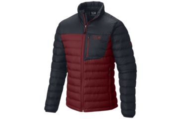 Image of Dynotherm Down Jacket - Mens-Smolder Red/Hardwear Navy-XX-Large